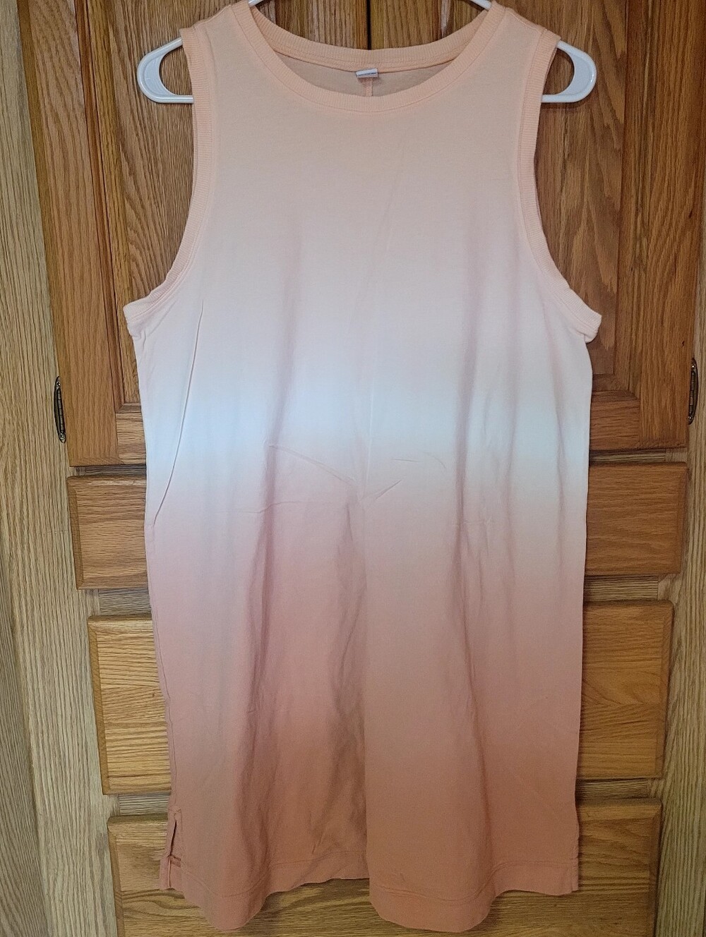 Old Navy Vintage Dip-Dyed Sleeveless Swing Dress, 100% Cotton, Size L